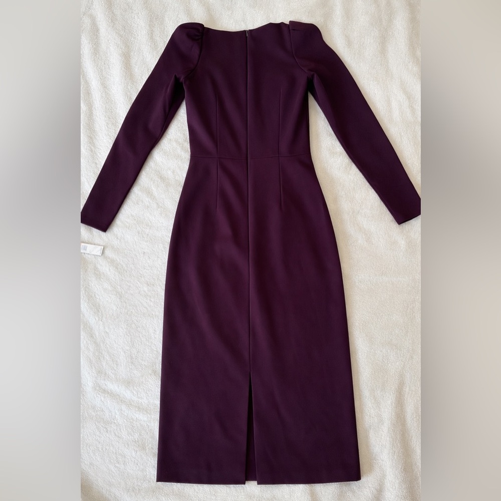 Antonio Melani Purple BlackBerry Long Sleeve Dress Professioanl, Elegany size 0 - Picture 3 of 8